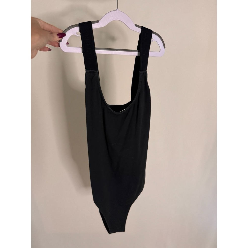 Volcom‎ - Bodysuit Open Back Logo Straps Ribbed - Black - M - Women
